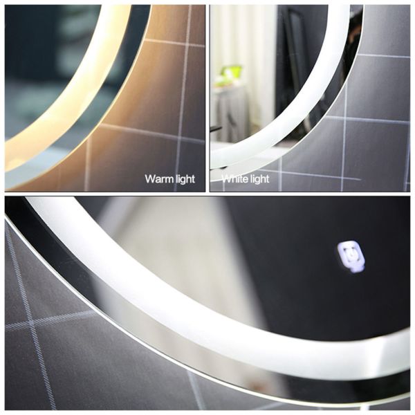 Smart Modern Frameless LED Bathroom Mirror Explosion Proof LED Arch Mirror