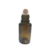 Sanding Surface 10ml Amber Roller Bottles With Logo Printing Frosted Matte Finish For Premium Branding