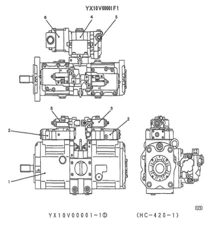 YX10V00001F1 K3V63DTP Hydraulic Pump For Kobelco SK135SR Excavator Pump Assy