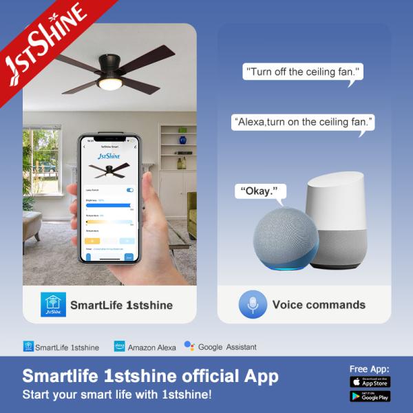 Energy Saving LED Ceiling Fan with Remote Control 3000K/4500K/6000K Color Temperature