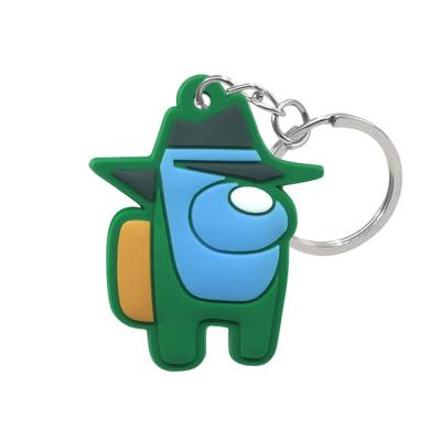 Waterproof PVC Key Chains Smooth Surface Customized Rubber Keychain
