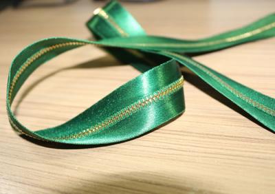 Smooth Soft Satin Tape Sewing Invisible Zipper , Custom Silk Dress Metal Coat Zippers