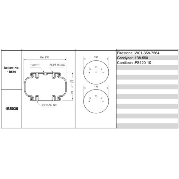 FD220-10 W01-358-7564 Industrial Air Spring Single Convoluted