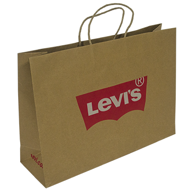 Повторно использованный качеством еды бумажный мешок шоколада нося и выходя на рынок