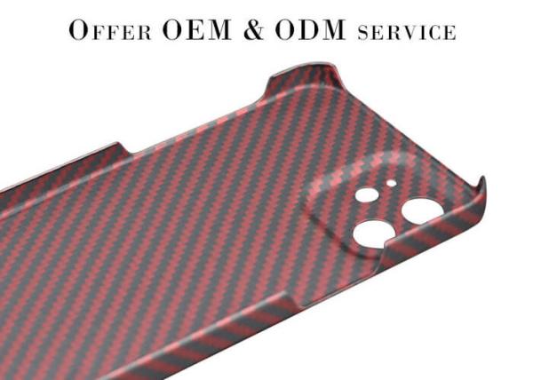 Red Color  Carbon Aramid Fiber Phone Case For iPhone 12