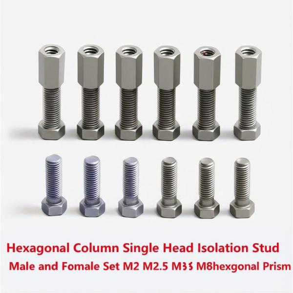 Colonne hexagonale à tête unique d'isolation de l' étalon mâle et femelle M2 M2.5 M3 M4 M5 M6 M8 Prisme hexagonal