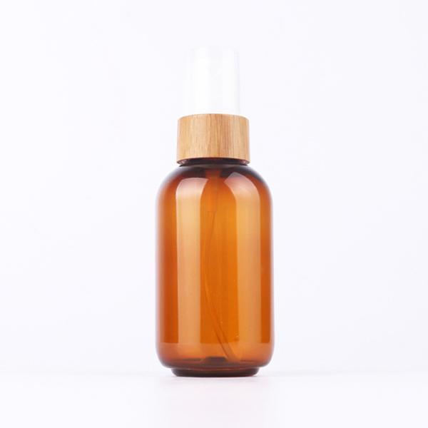 Cosmético de bambu ambiental natural da garrafa de vidro com tampa de bambu e o frasco que empacotam TZ-44Q