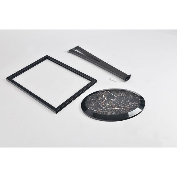 Vertical 1290x460mm Poster Display Stand Black V Stand Steel Plate