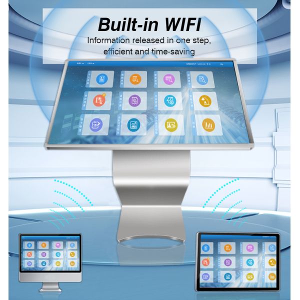 50 Inch Horizontal Touch Screen Kiosk IP45 Rating Android 7.1 Internal Digital Signage