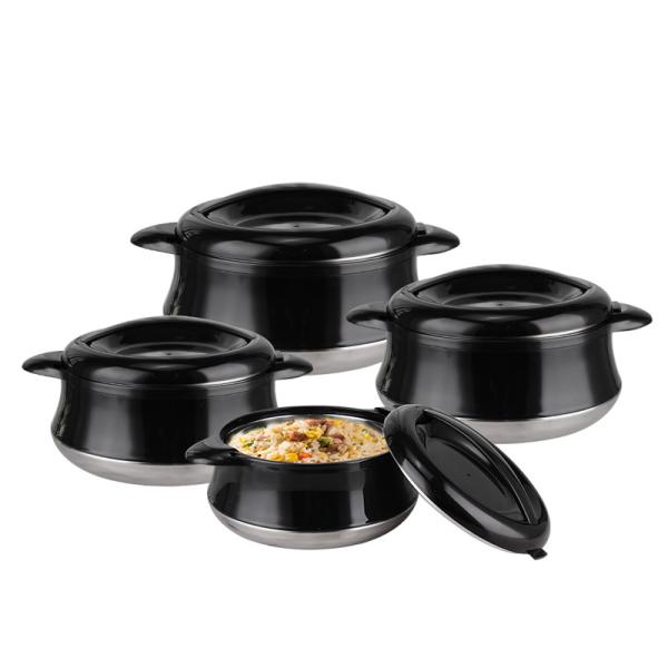 Изолированный набор бака Cookware стены двойника нержавеющей стали 4pcs коробки для завтрака