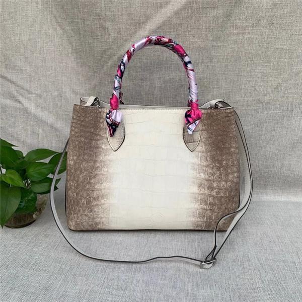 Authentic Crocodile Belly Skin Women Handbag Genuine Alligator Leather Female Scarf Totes Purse Lady Large Shoulder Bag