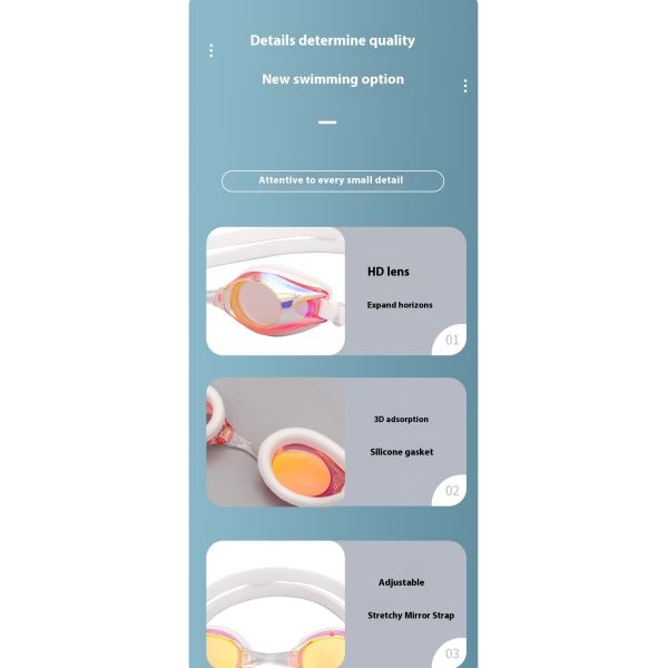 Fashionable adult best-selling swimming goggles - electroplated anti-fog type - swimming goggles