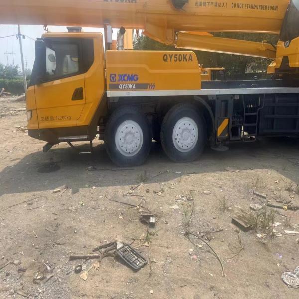 50T Hydraulic Old Crane Truck QY50KA XCMG Mobile Crane 80km/h
