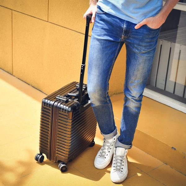 18 inch luggage, multifunctional small boarding luggage, business aluminum frame suitcase, men's and women's password 17 travel hard box