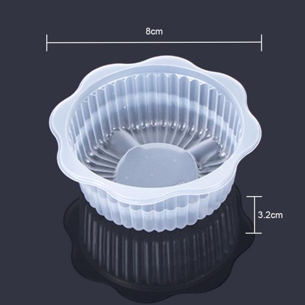 Petals Shape φ8*3.2cm Disposable Plastic Cake Boxes