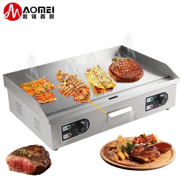 Countertop Electric Commercial Griddle with Customized Logo Acceptable 8mm Thickness