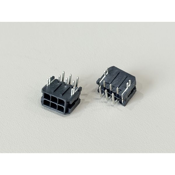 Micro Fit 3.0 2x3 Pin Header Connector, 3.00mm Pitch Side Entry PCB Power Signal Interface for Automotive Electronics, Industrial Control, Server Supply Units, Custom Wiring