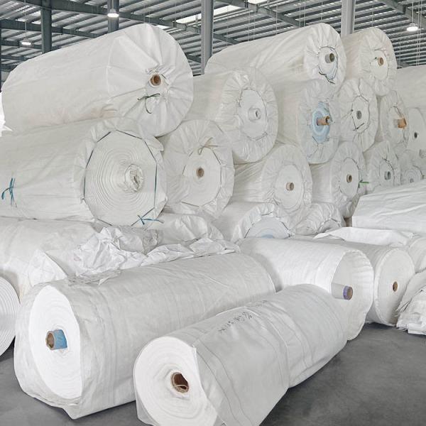 High Strength White PP Plastic Woven Fabric Roll Material Transparent Cloth FIBC Use