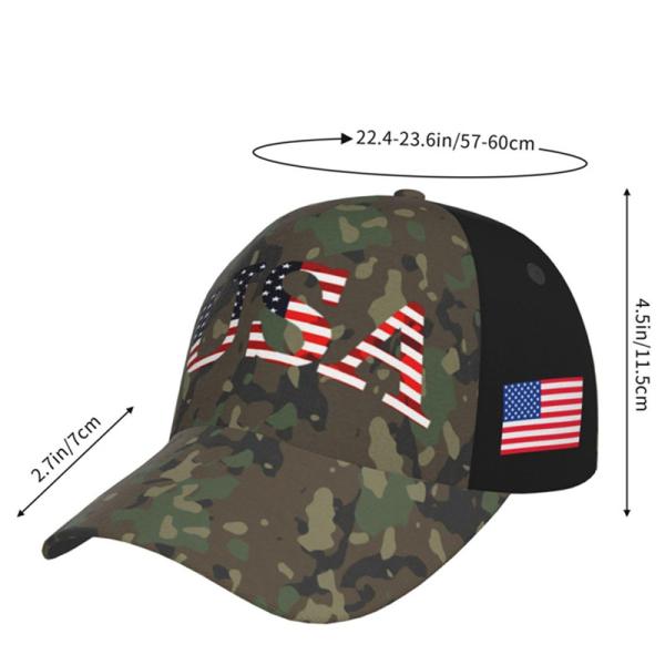 USA Flag Letters Tactical Camouflage Baseball Cap Classic Adjustable Dad Hats for Men Women