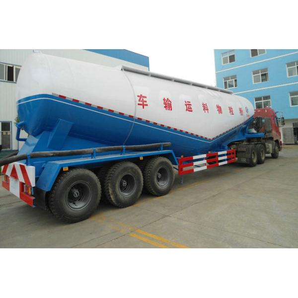 V or W Shape Bulk Cement Truck Semi Trailer Anti - Rust Chassis Surface