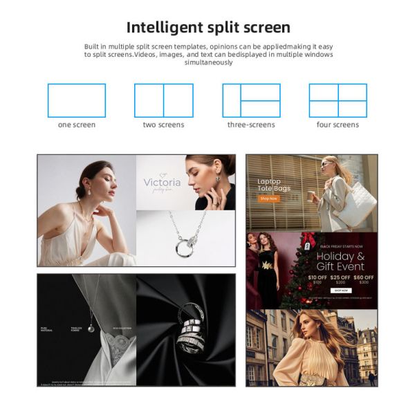 Ultra Thin Android Smart 4K LCD Digital Signage Display 43 - 86 Inch