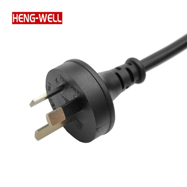 HENG-WELL Customized Length 3 Pin Power Cord Right Angled C13/C5 Stripped End for PC TV Laptop Consumer Electronics Available