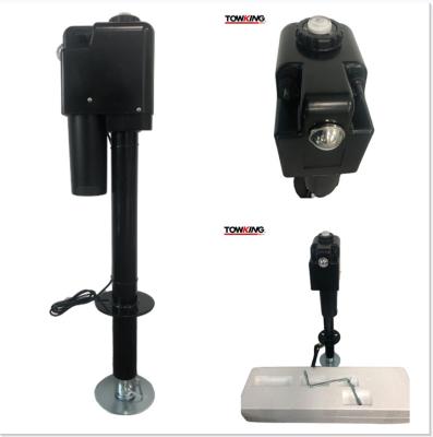 Black Stainless Steel 5000 Pound Electric Trailer Jack For RV Trailer