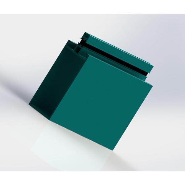 Thermal Break Aluminum Curtain Wall Profile Green Fluorocarbon Coating