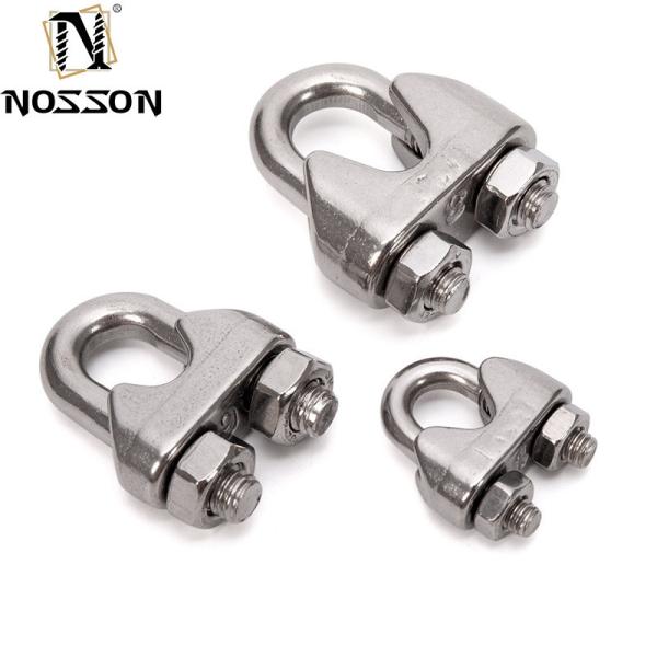 ZINC Finish 7.9mm Cast Stainless Steel U-Bolt Simplex Wire Rope Cable Clip for Industrial and Food Beverage Industry