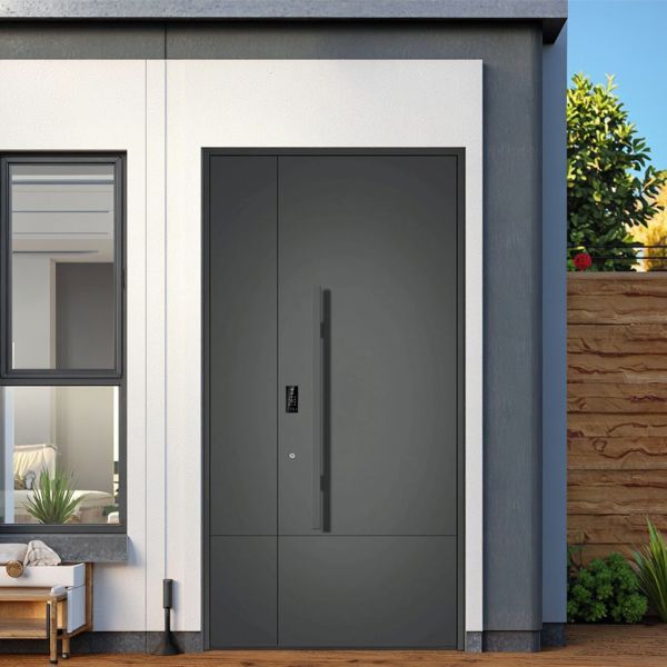Luxury Modern Metal Front Door Anti Theft Manual Swing Security Exterior Door