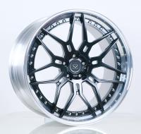 A roda forjada disco do preto do brilho orlara o bordo lustrado 5x112 5x120 para Mercedes Benz BMW