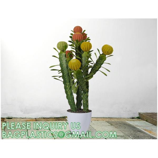 Artificial Succulent Plants - Realistic Artificial Flowering Cactus, Fake Succulent Plant Decor for Home Office