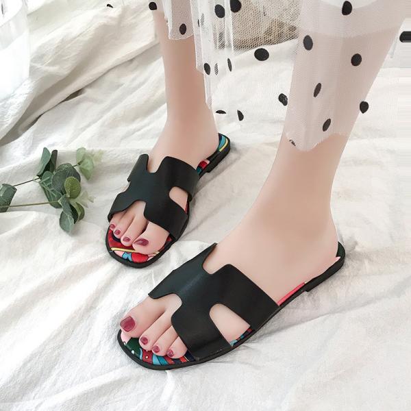BS116 Summer Women'S Shoes New Korean Style Flat-Toe Flat Slippers Women'S Flat-Heel Summer Sandals And Slippers Wholesa