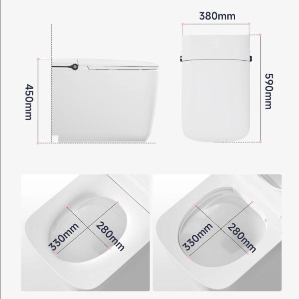 Bathroom Sanitary Ware Ceramic Modern Smart One Piece Toilet Foot Sensation Flushing Elongated Bowl Design