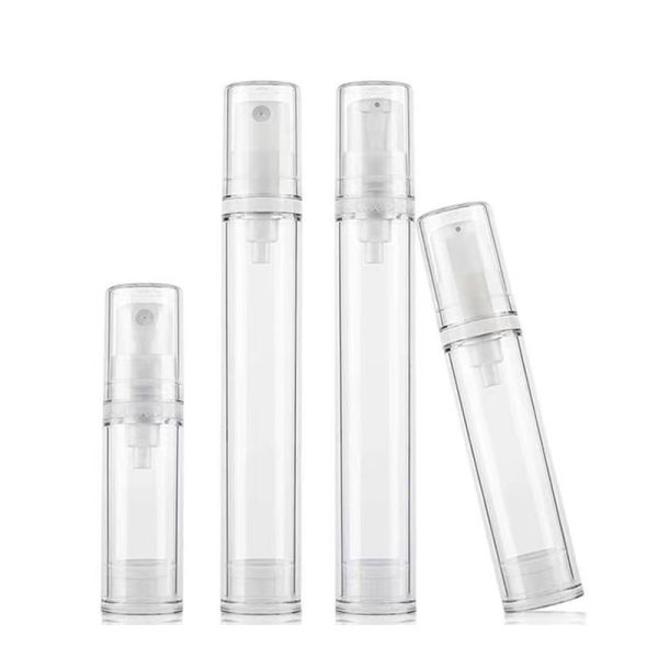 Wholesale 5ml 10ml 15ml Capacity AS Plastic Airless Pump Bottle with Vacuum Pump System and Customized Silkscreen Print