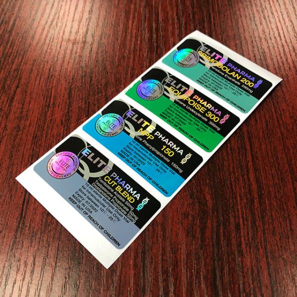 レーザー PET ホログラム薬瓶バイアル 10 ml バイアル ラベル