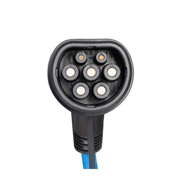 Les câbles de recharge de véhicules électriques sans halogène 32A 1 phase 7.6kW de type 2 à type 2