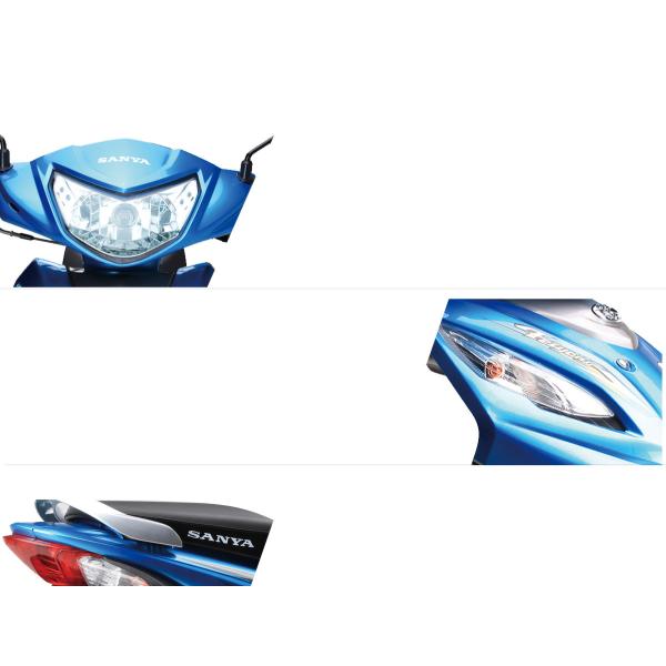 110CC EngineGas Powered Motorcycle , Sanya Bike Elastic Seat LED Spotlight