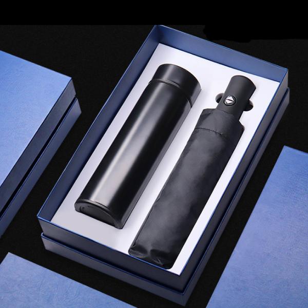 Steel Frame Notebook Thermos Cup and Umbrella Set for Business Advertising Promotions