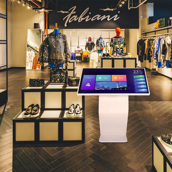 Indoor Advertising Display Screen LCD Touch Kiosk Floor Standing