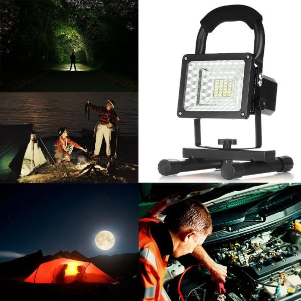 Outdoor 15W Spot LED Work Lights IPX5 Waterproof Rechargeable Lithium Batteries