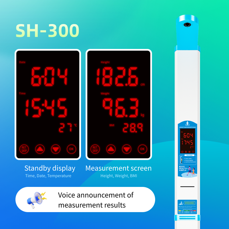 Electronic Height and Weight Measuring Scales Digital Height and Weighing Scale