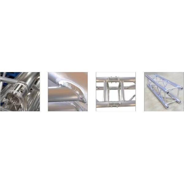 Estructura de truss de aluminio negro y plateado para luces de escenario, armazón de aleación de aluminio de alta resistencia