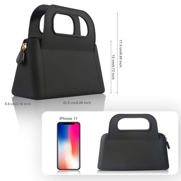 Colorful Customized Silicone Zipper Pouch for Women's Cosmetic and Toiletry Storage