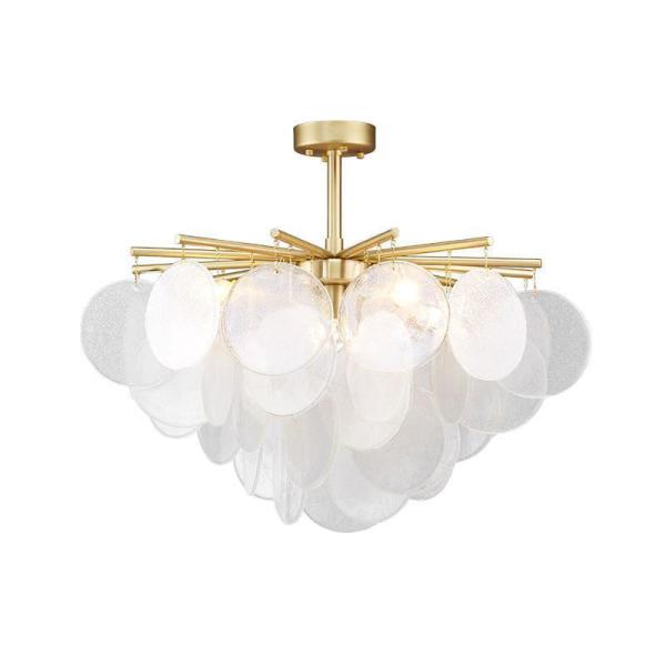 Glass Pendant Match LED Chandelier For Living Room Dining Bedroom Luxury Metal Nimbus Chandelier(WH-MI-180)