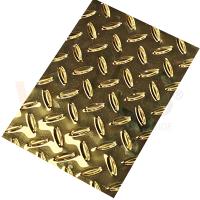 Plat de dérapage de Diamond Embossed Stainless Steel Sheet de grain de riz anti avec la couleur titanique d'or
