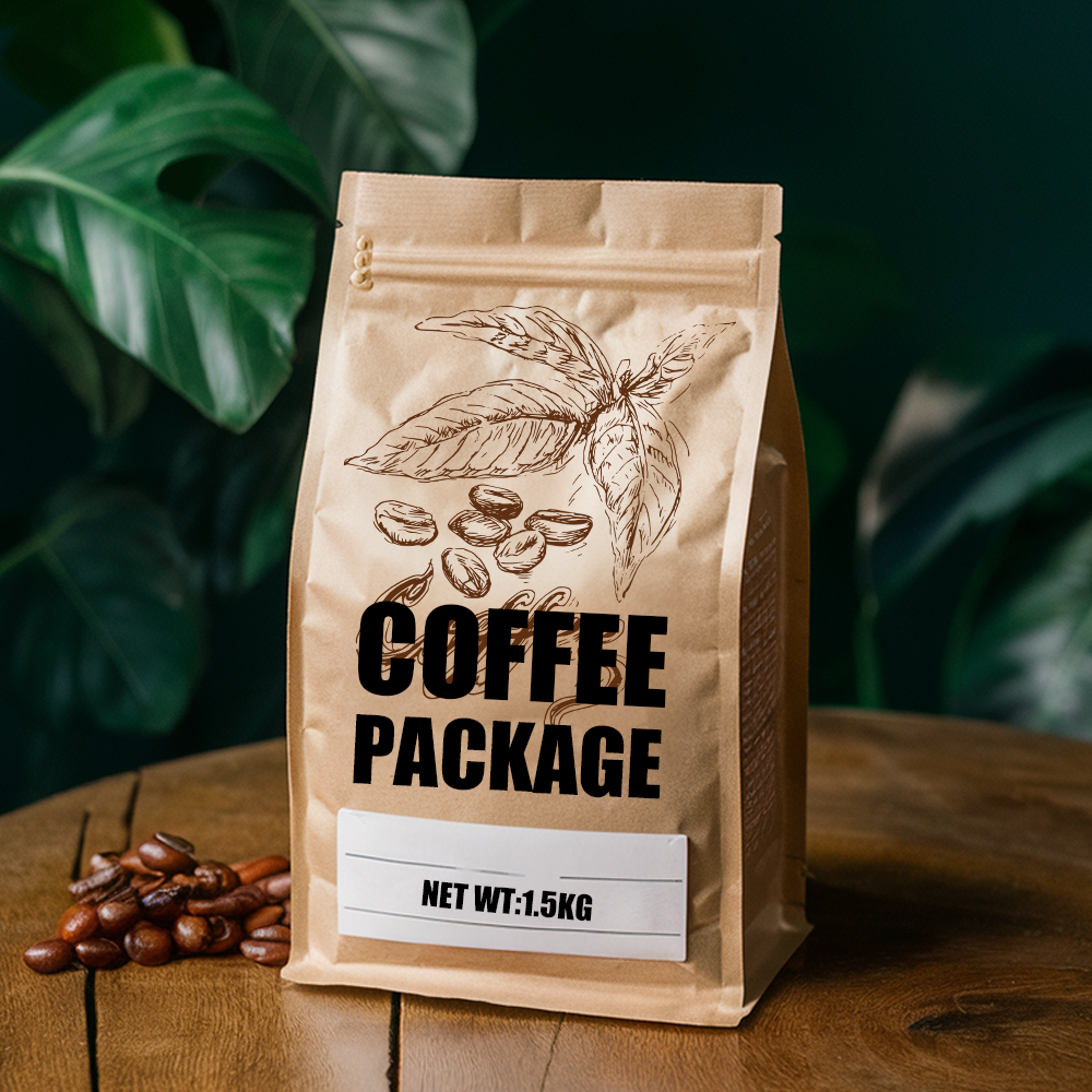 Customized Coffee Bag 500g 12oz 16oz 32oz Recyclable Biodegradable Bolsas De Cafe Zipper Lock Flat Bottom Coffee Bag With Valve