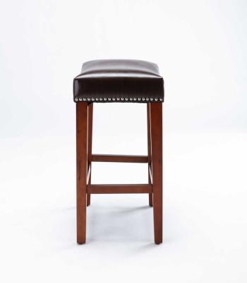 nenhuma cozinha da altura da parte traseira 66.5cm que janta a cadeira ajusta tamboretes de barra 2pcs de couro modernos