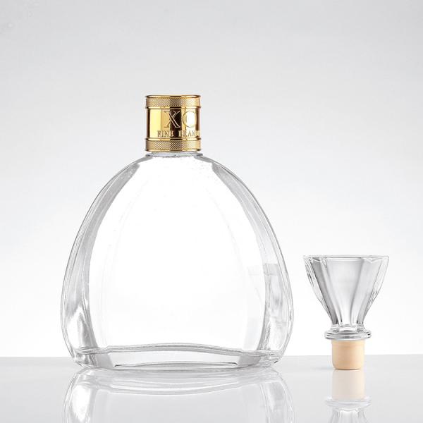 Garrafa de vidro preto para 700 ml de Brandy Rum Vodka Liquor Sheet 750 ml garrafa de vidro