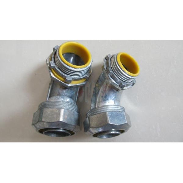 Синий / Желтый Цинковый Сплавленный Гибкий Жидкий Тонкий Провод Коннекторные Фитинги 90 градусов